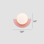 Colorful Glass Semicircle Wall Sconce