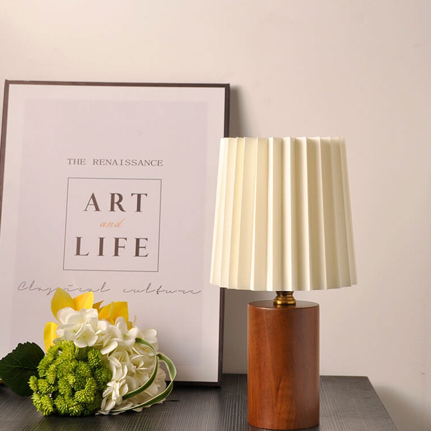 Korean Vintage Pleated Table Lamp