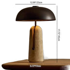 Japanese Marble Mushroom Table Lamp