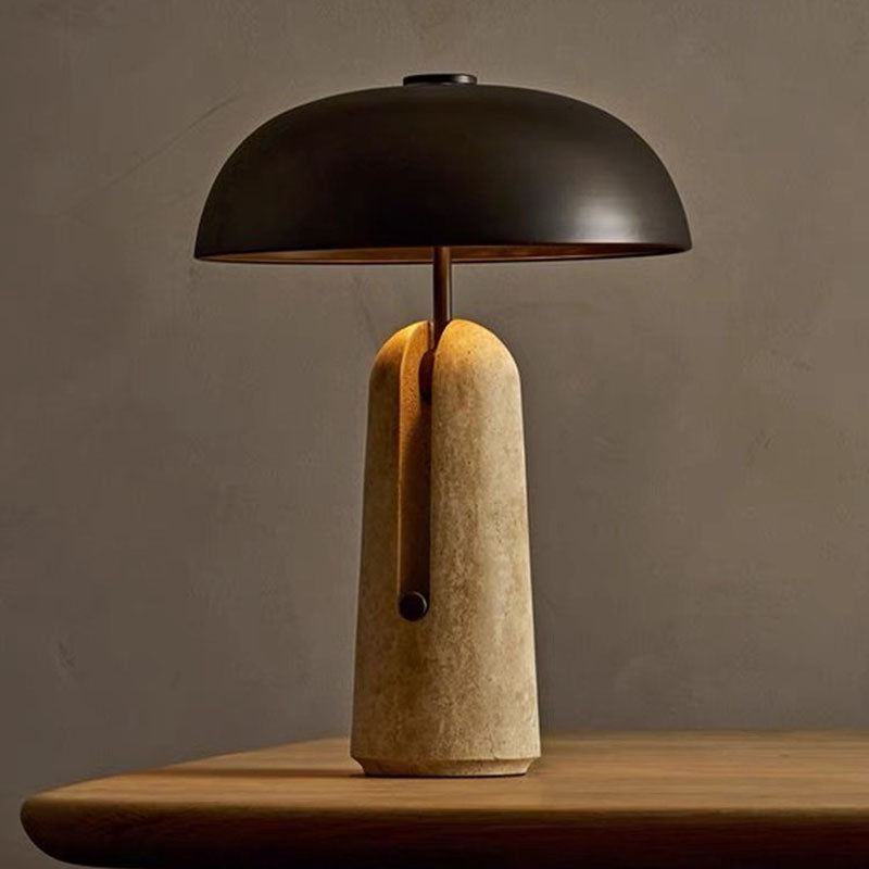 Japanese Marble Mushroom Table Lamp