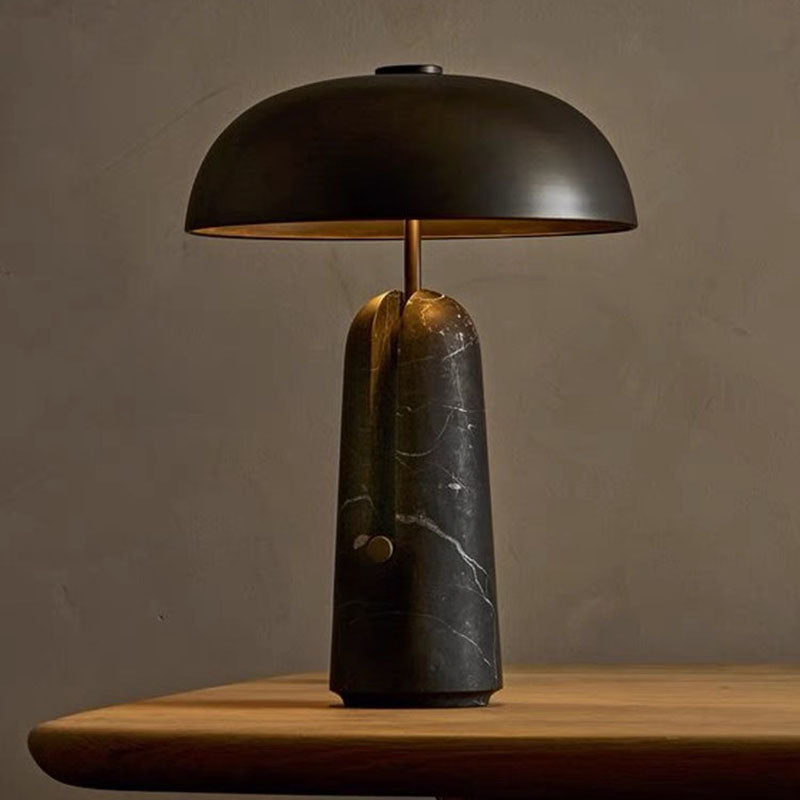 Japanese Marble Mushroom Table Lamp