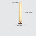 Japanese Walnut Fabric LED Floor Lamp