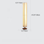 Japanese Walnut Fabric LED Floor Lamp