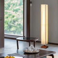 Japanese Walnut Fabric LED Floor Lamp