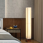 Japanese Walnut Fabric LED Floor Lamp