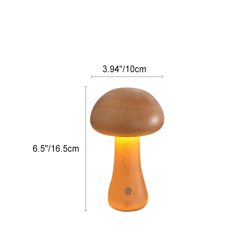 Wood Mushroom LED Night Light