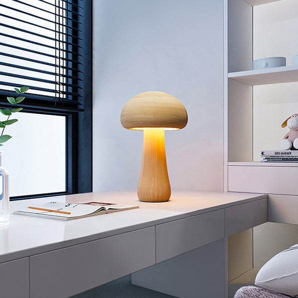 Wood Mushroom LED Night Light