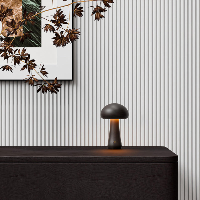 Wood Mushroom LED Night Light