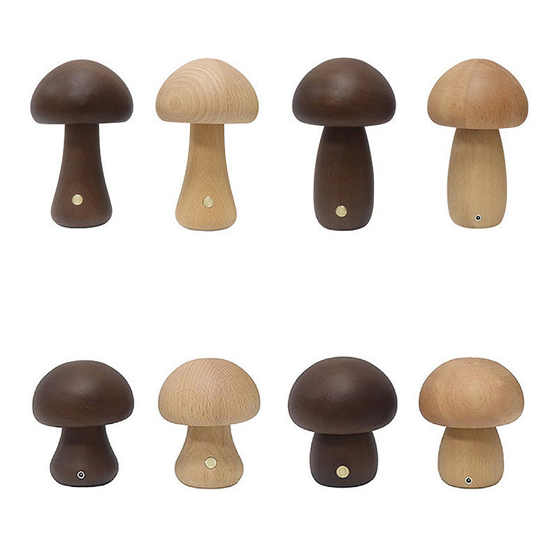 Wood Mushroom LED Night Light