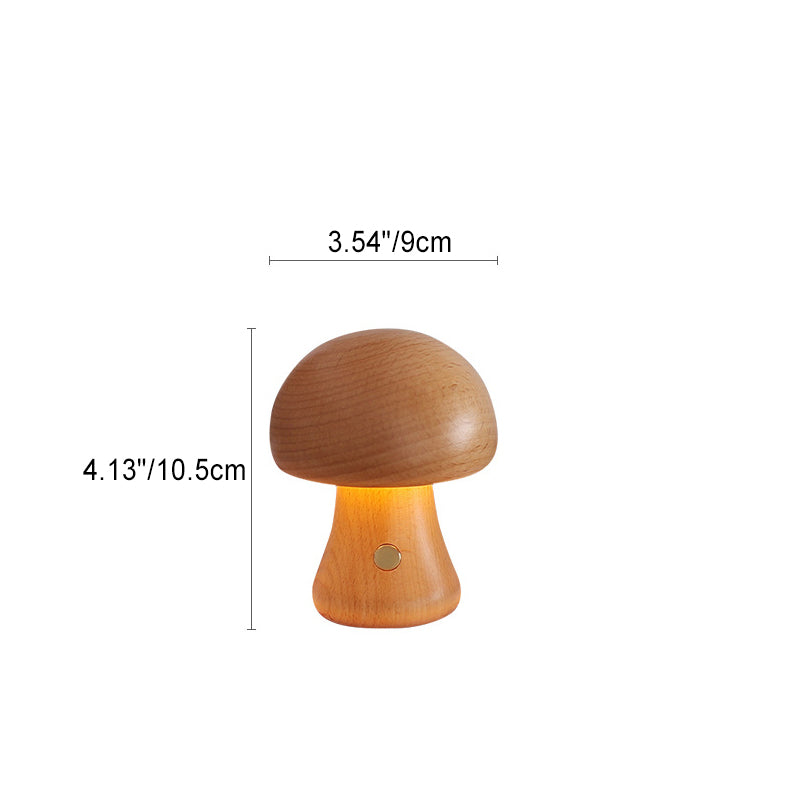 Wood Mushroom LED Night Light