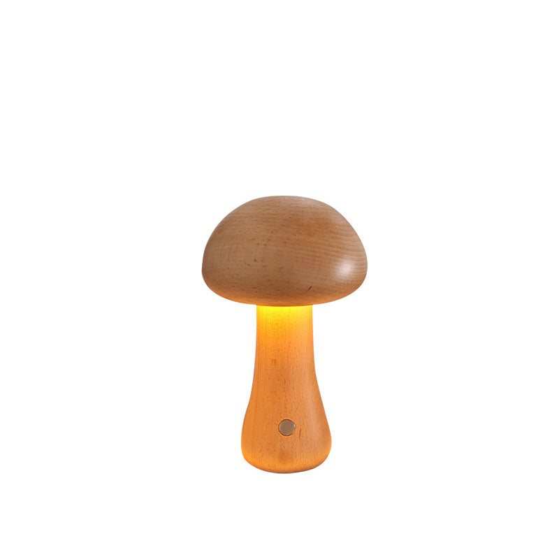 Wood Mushroom LED Night Light