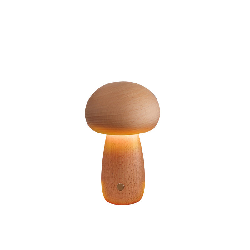 Wood Mushroom LED Night Light