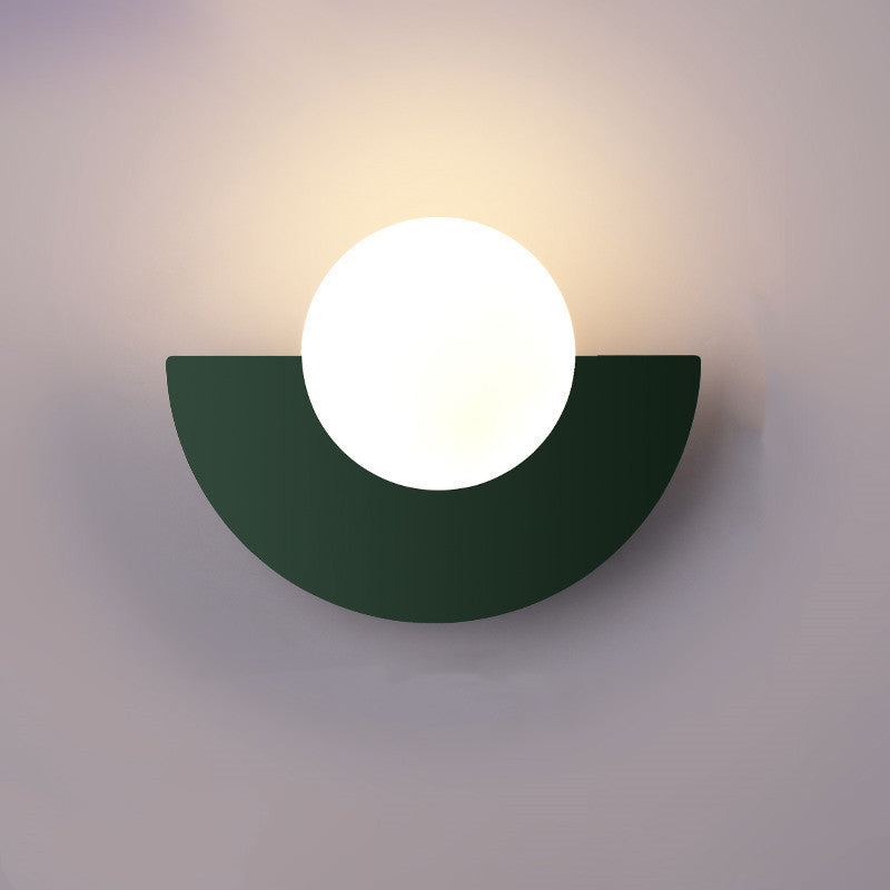 Colorful Glass Semicircle Wall Sconce