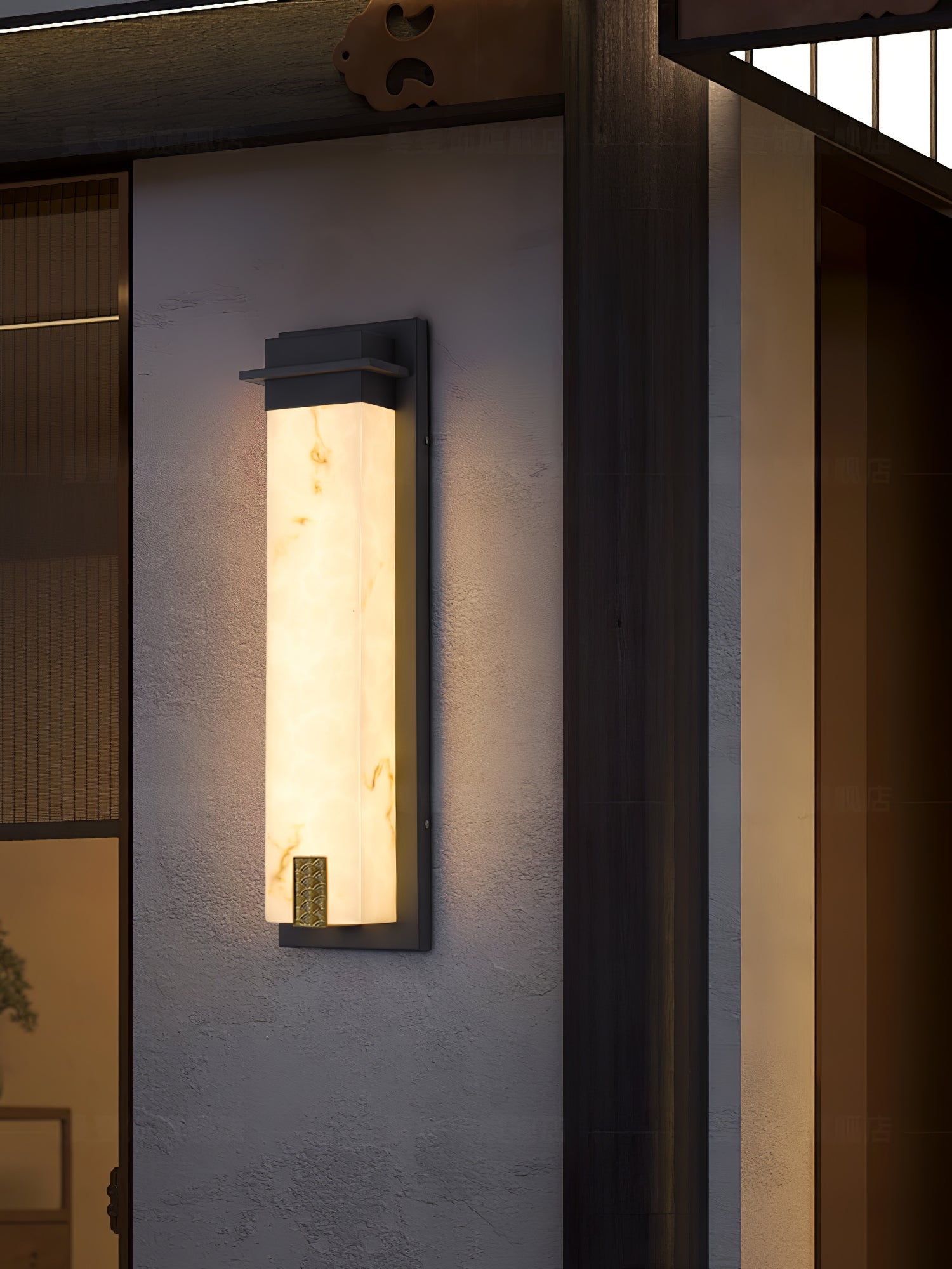 Delaney Alabaster Outdoor Wall Light