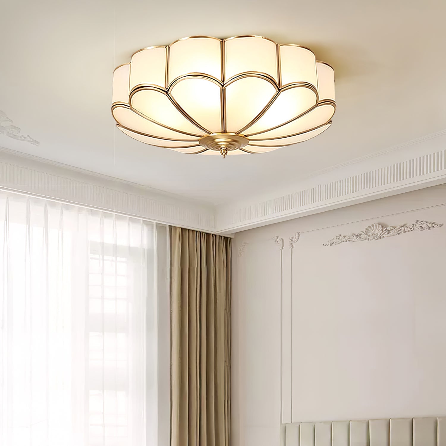 Flower Shape Glass Ceiling Light