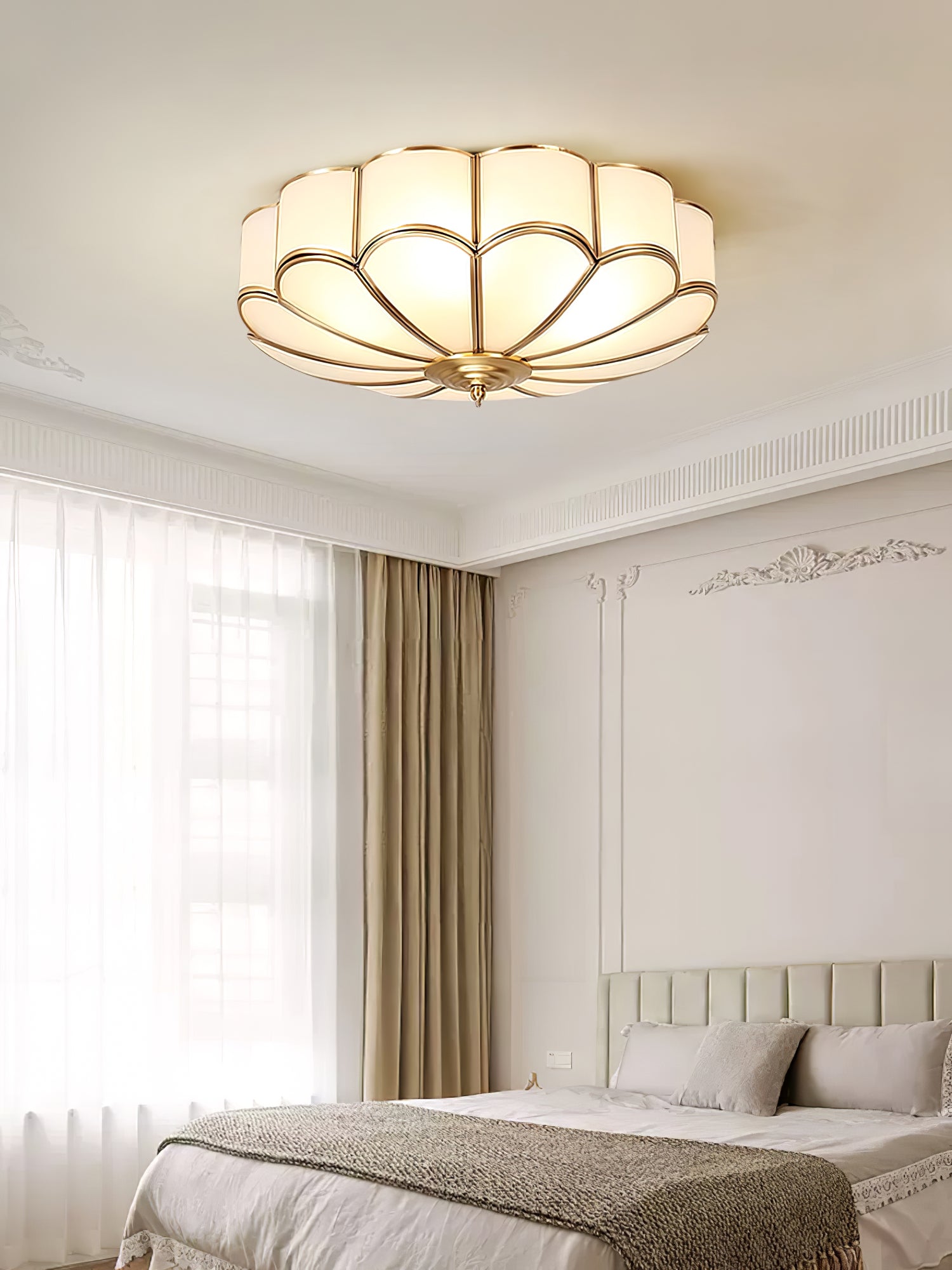 Flower Shape Glass Ceiling Light