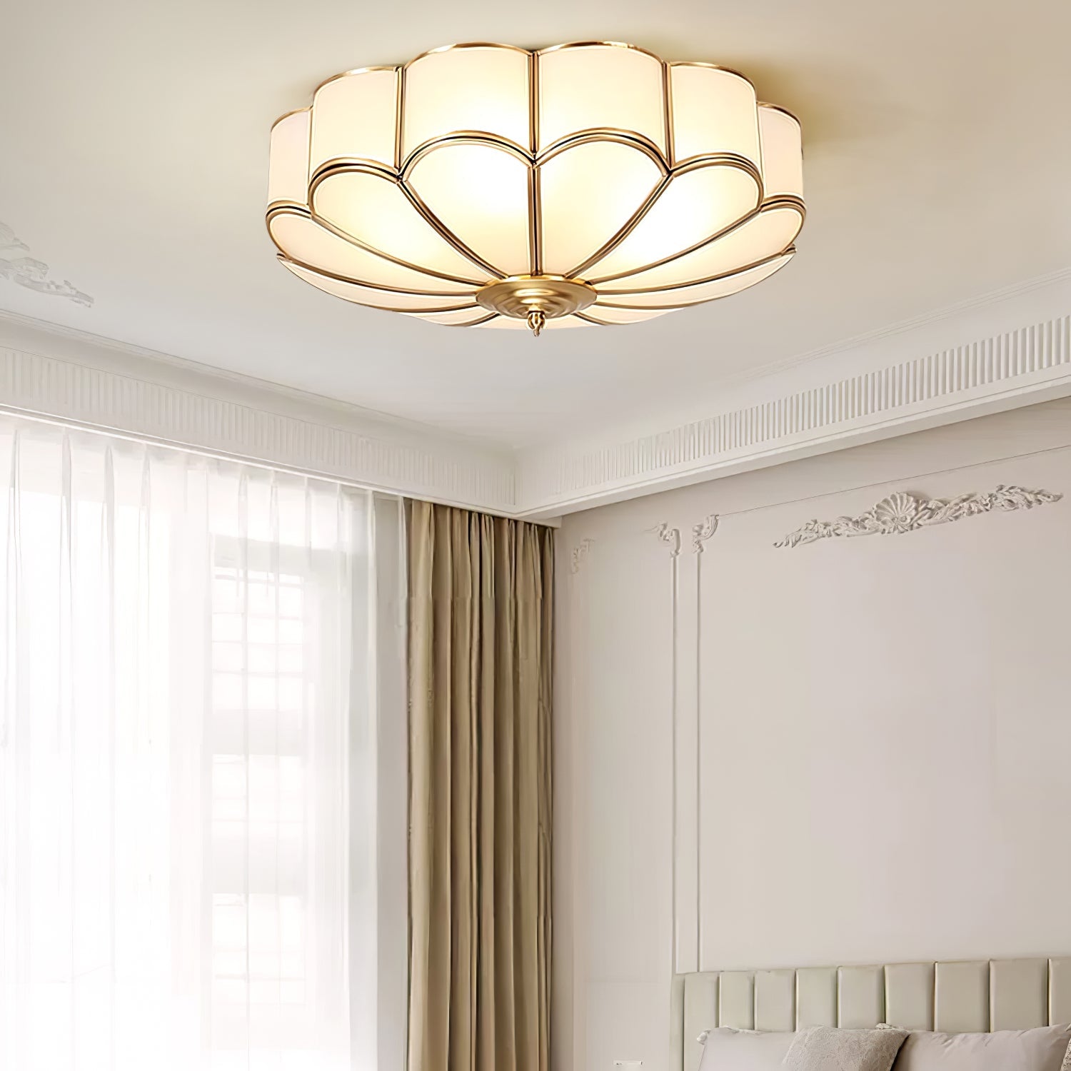 Flower Shape Glass Ceiling Light