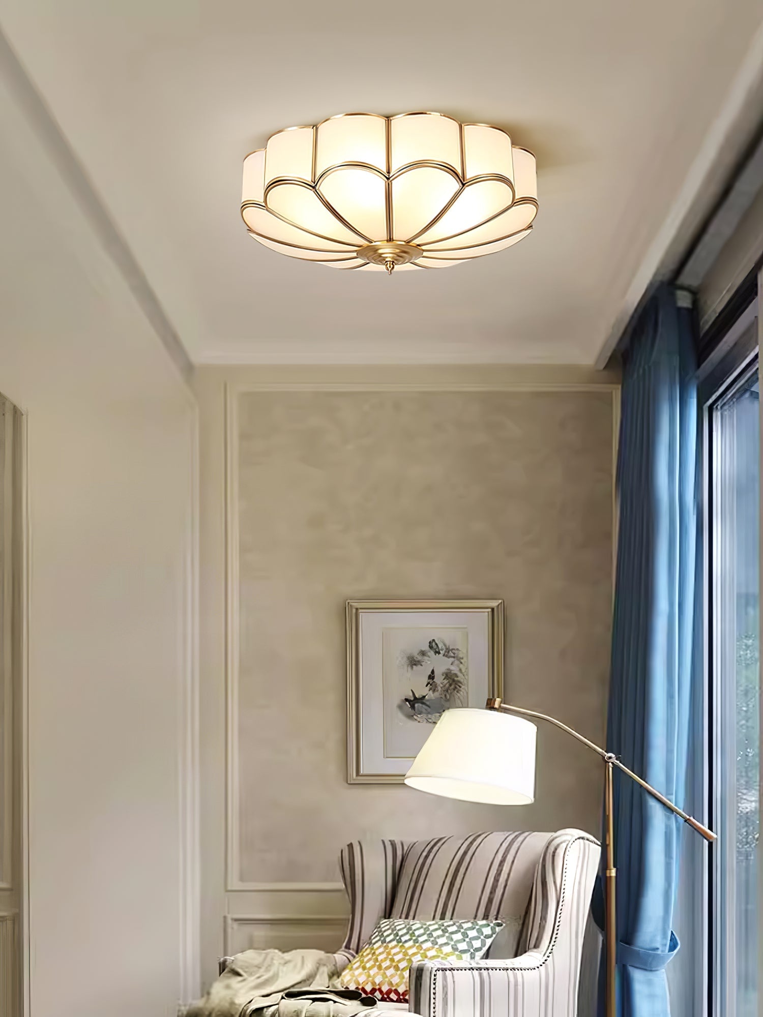 Flower Shape Glass Ceiling Light