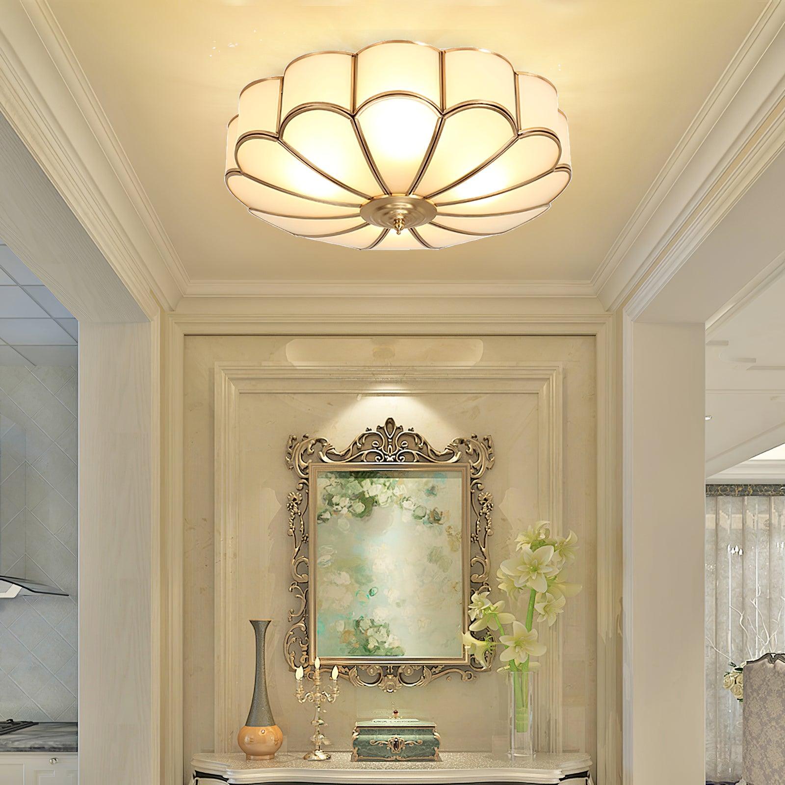 Flower Shape Glass Ceiling Light