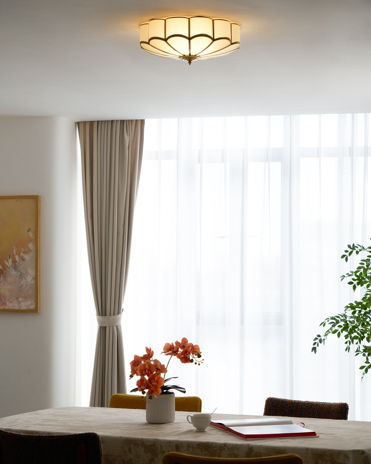 Flower Shape Glass Ceiling Light