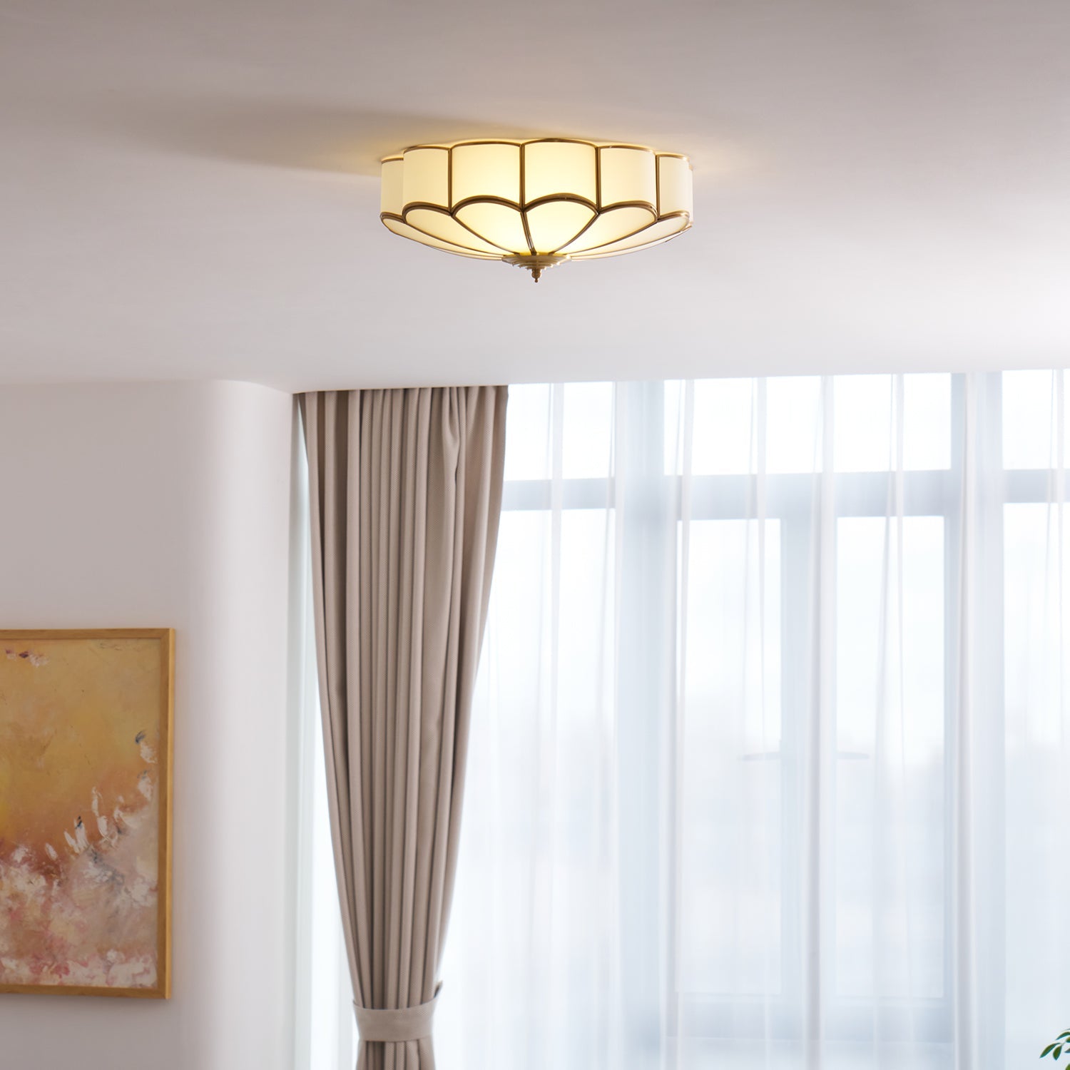 Flower Shape Glass Ceiling Light