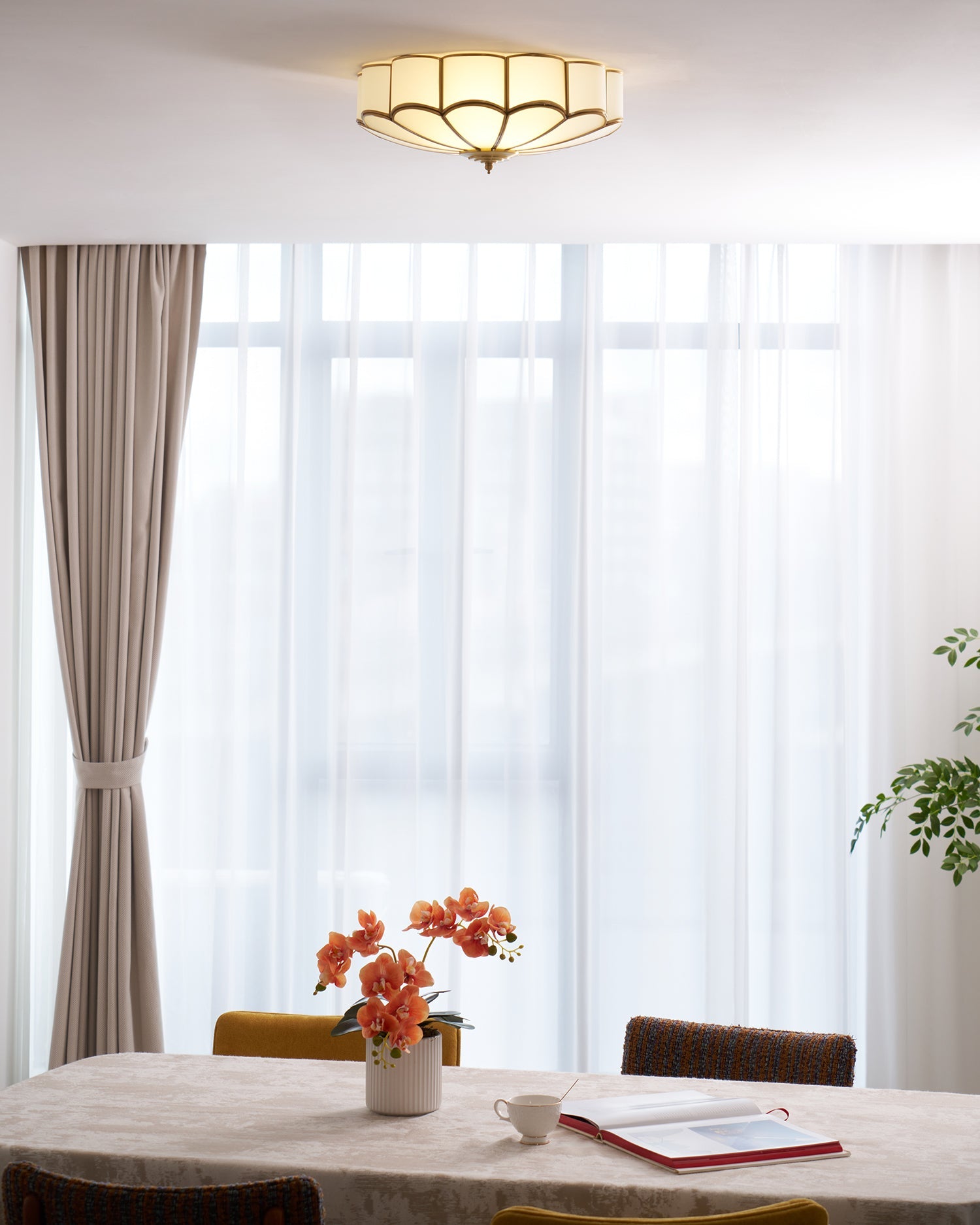 Flower Shape Glass Ceiling Light