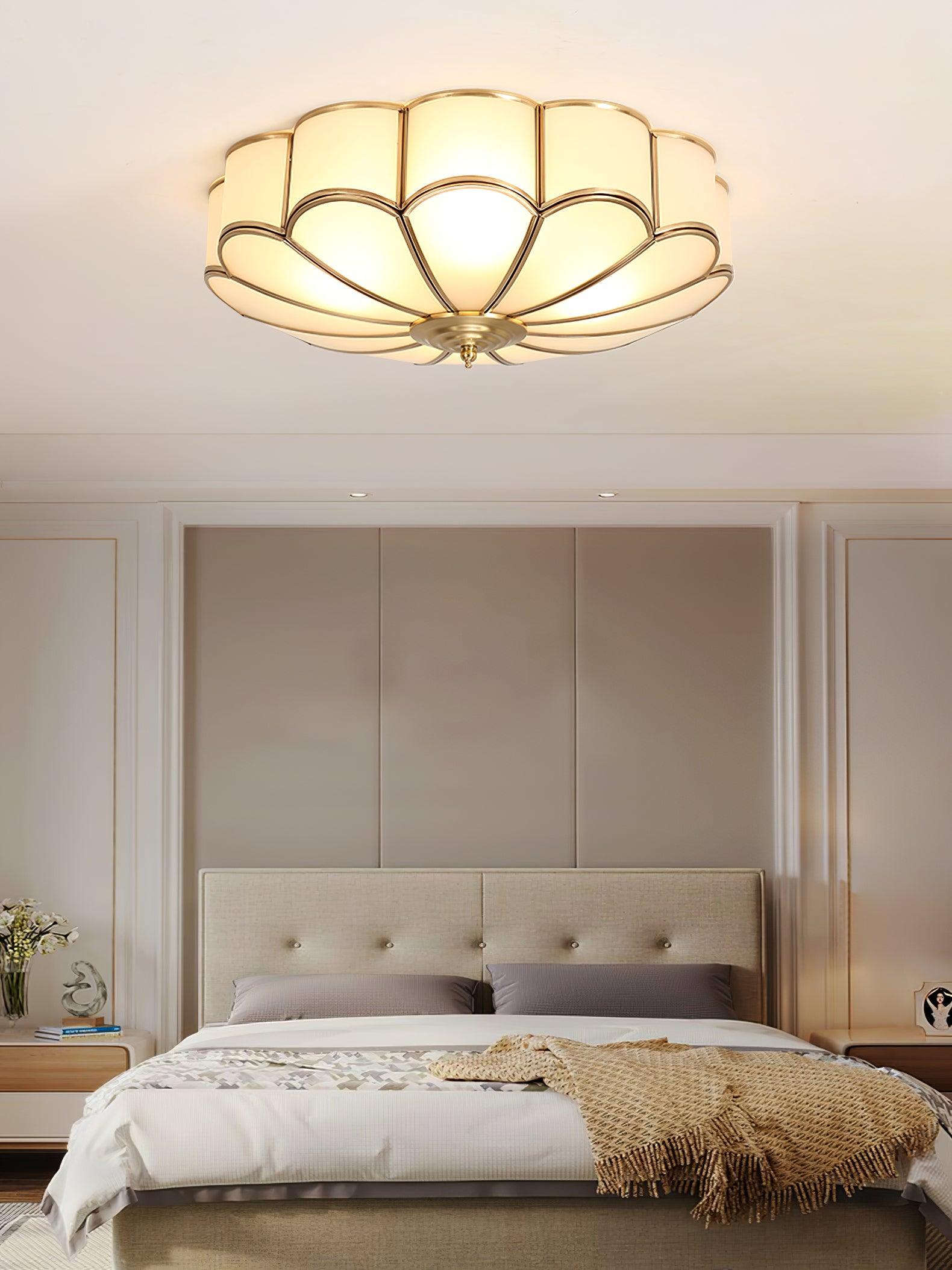 Flower Shape Glass Ceiling Light