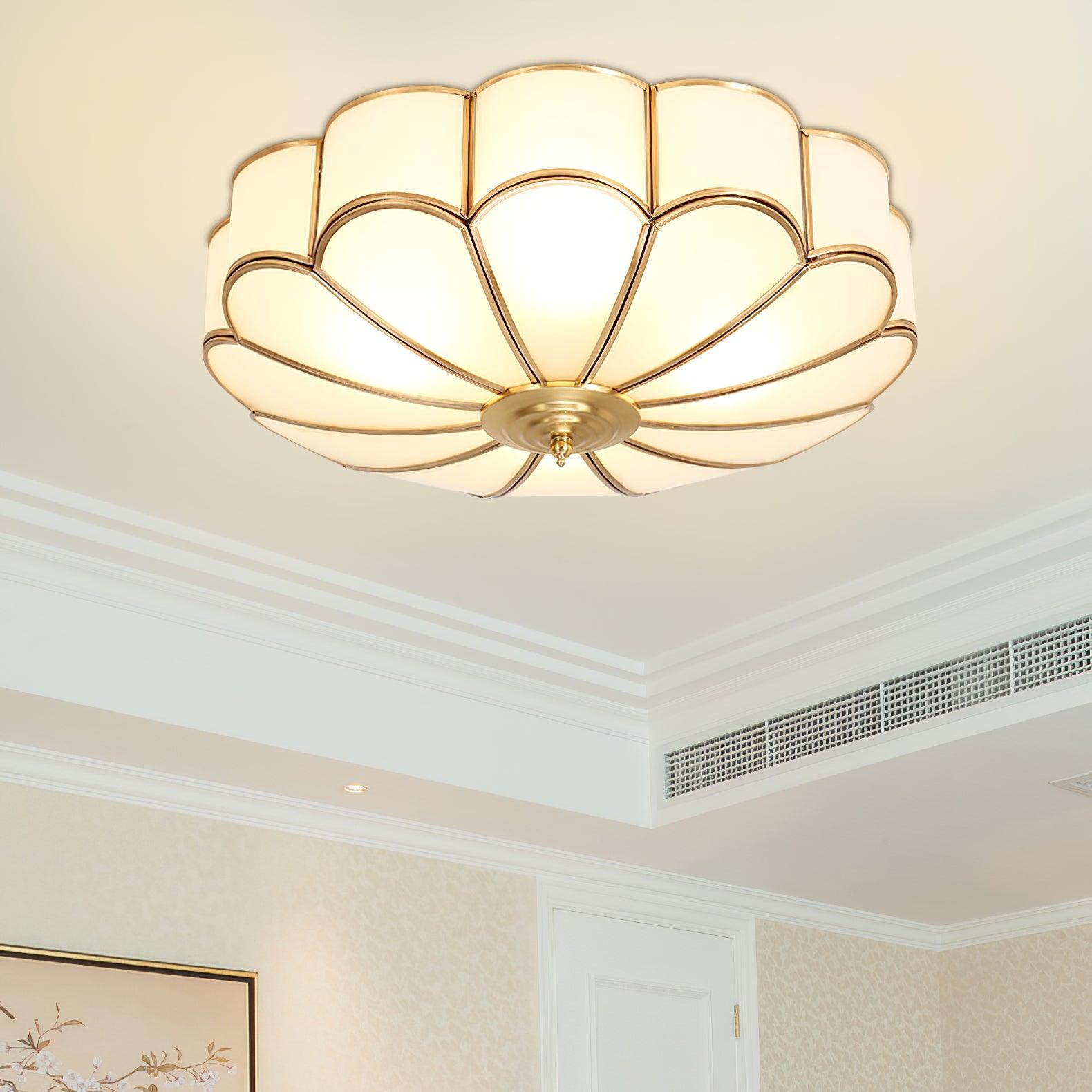 Flower Shape Glass Ceiling Light