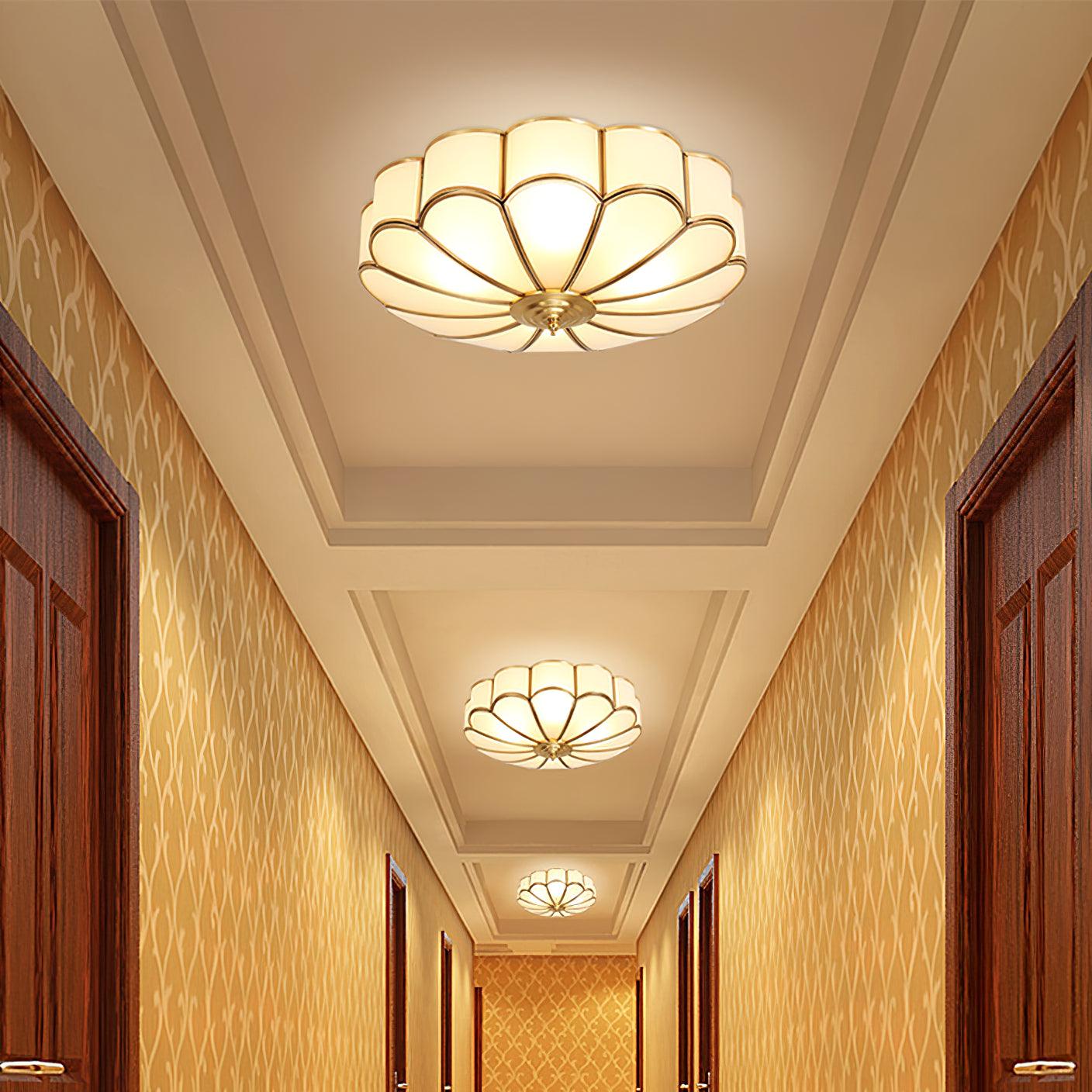 Flower Shape Glass Ceiling Light