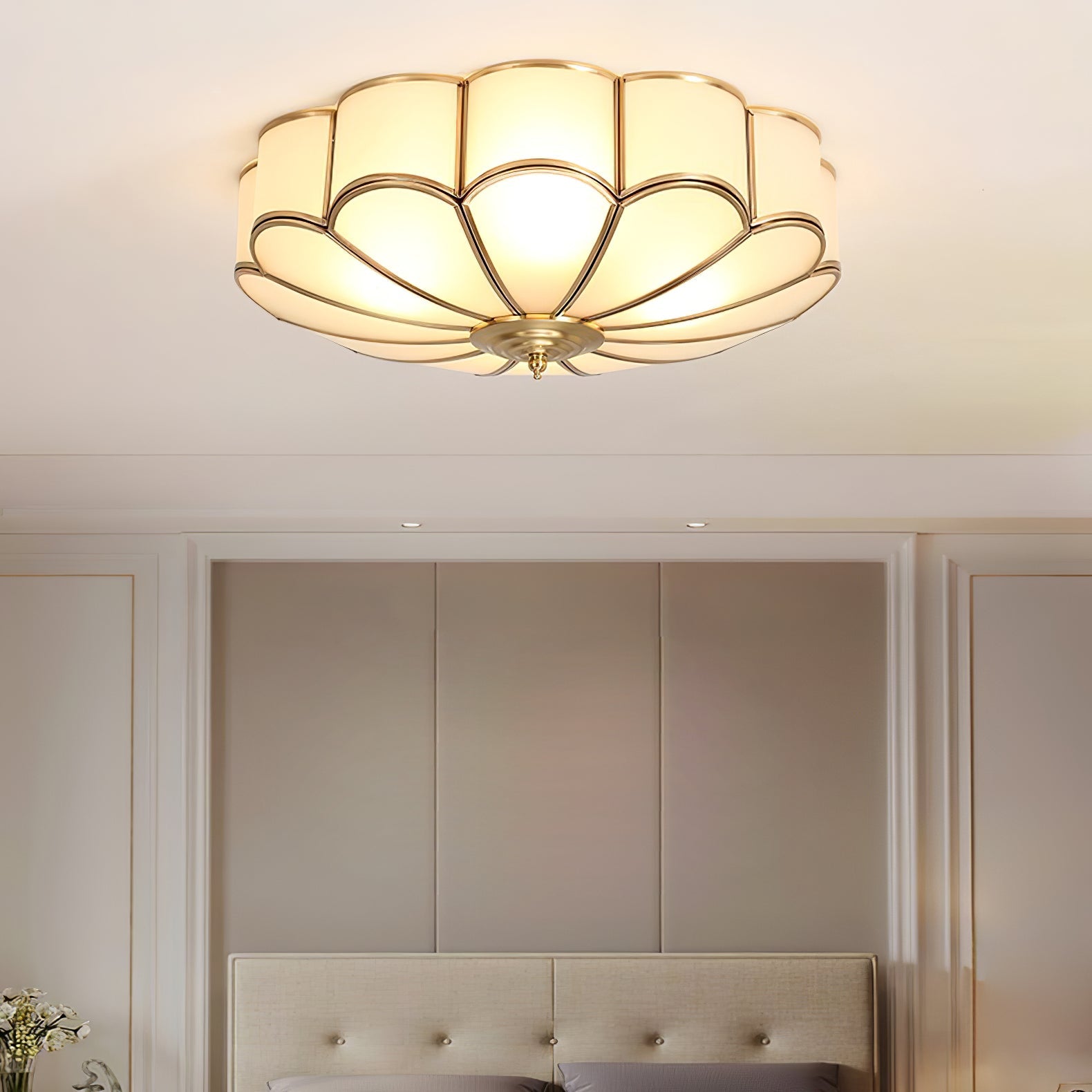 Flower Shape Glass Ceiling Light