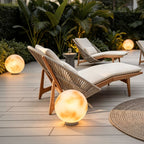 Moon Stone Pillar Light — Solar & Wired Outdoor Post Lamp
