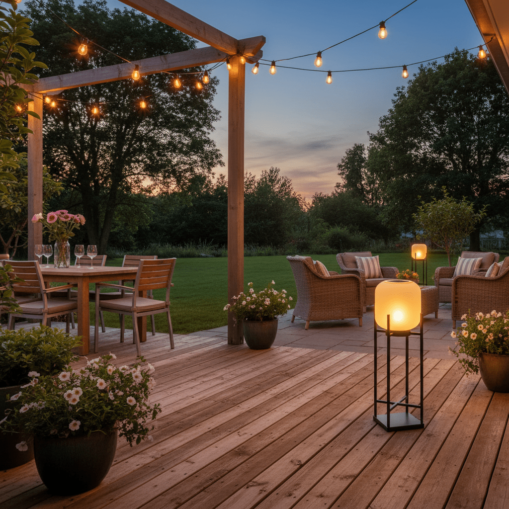 Lantern Solar Outdoor Floor Lamp