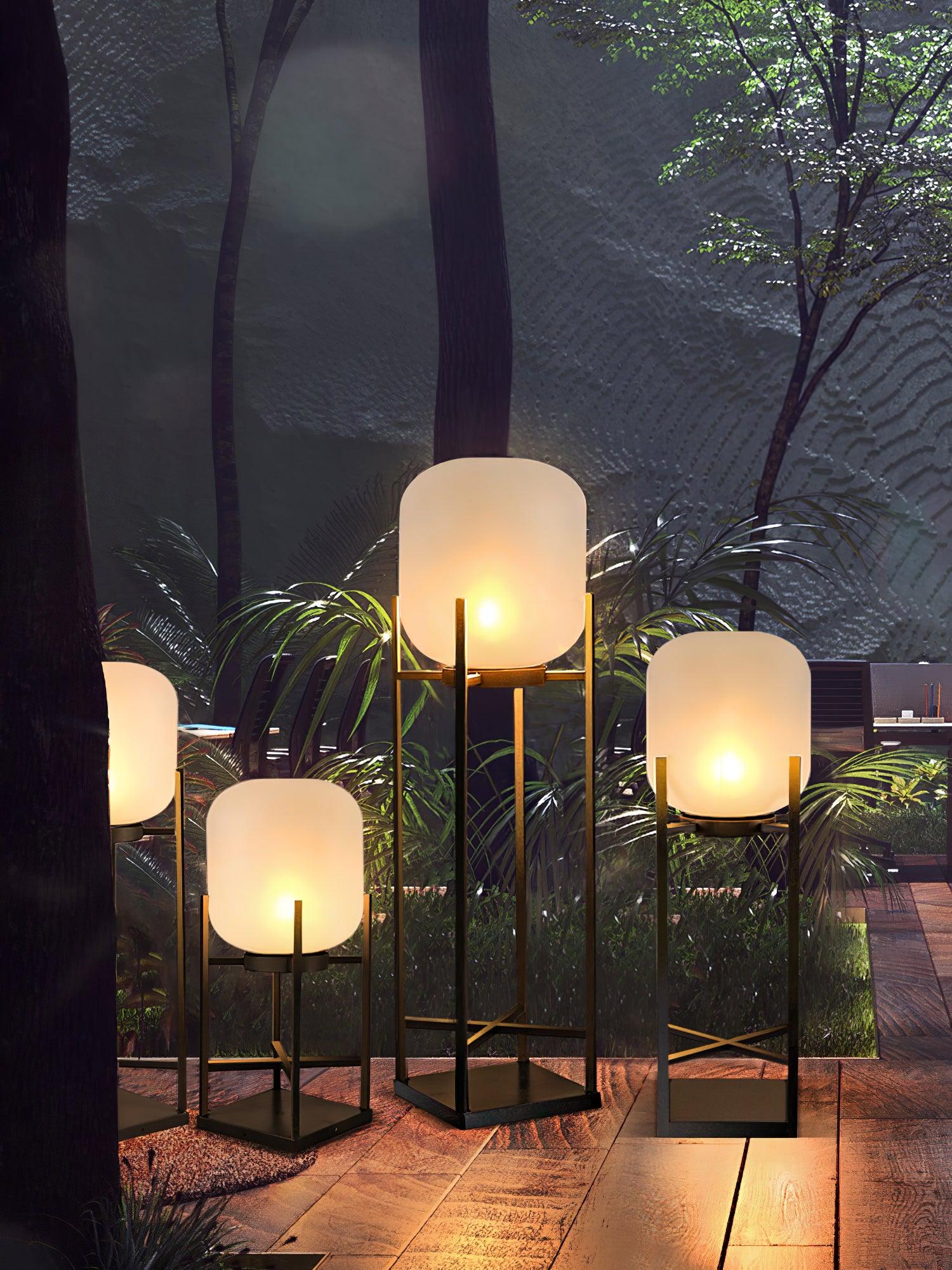 Lantern Solar Outdoor Floor Lamp
