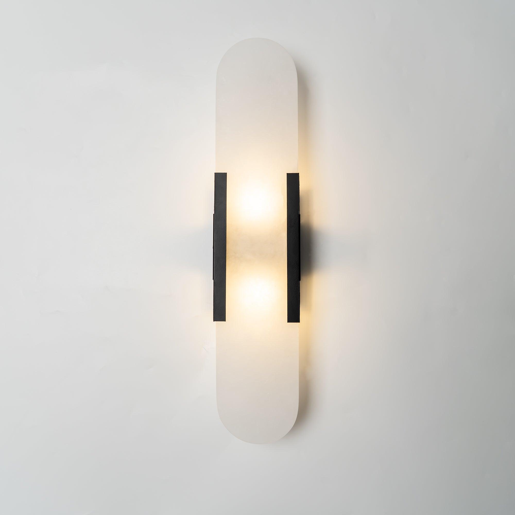 Oblong Alabaster Wall Sconce