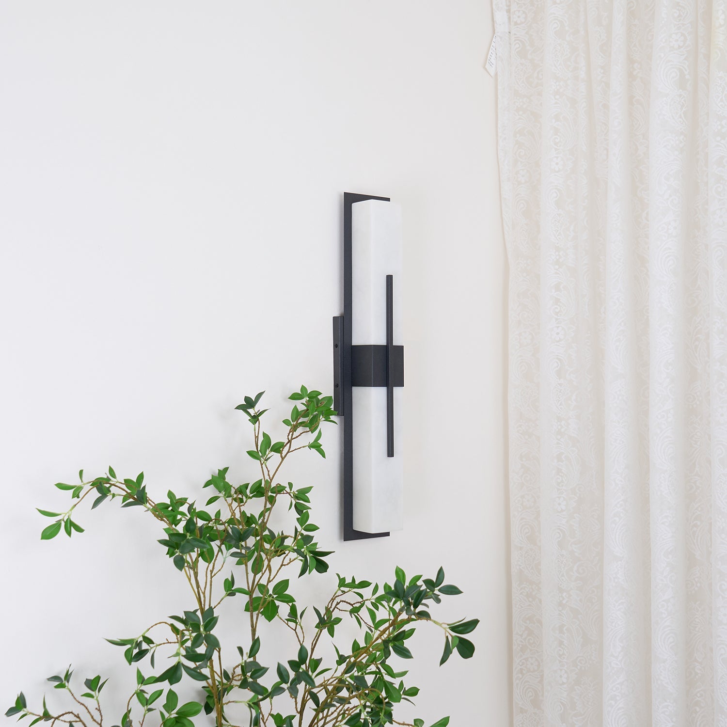 Possini Alabaster Outdoor Wall Light