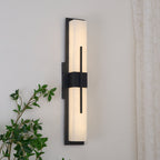 Possini Alabaster Outdoor Wall Light