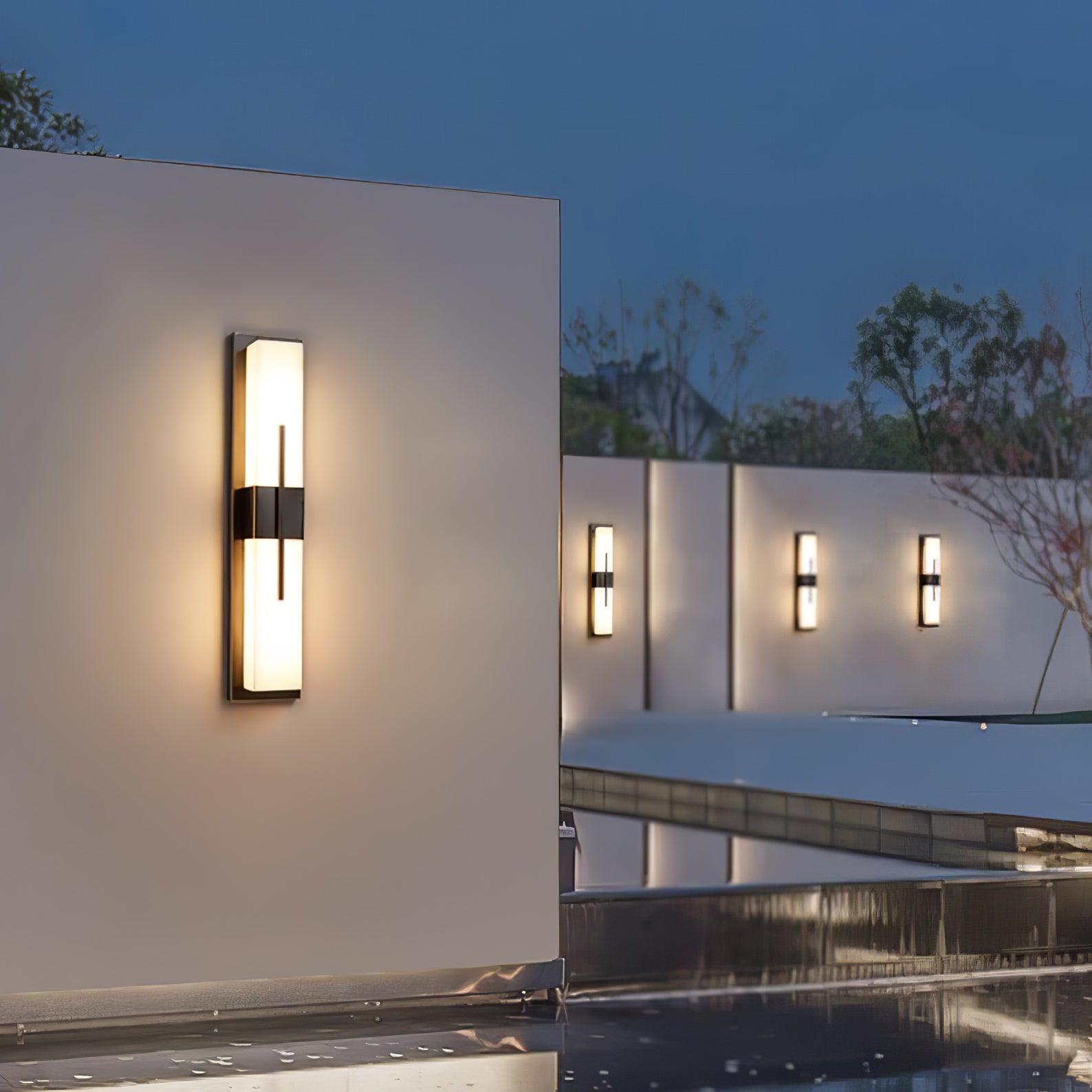 Possini Alabaster Outdoor Wall Light