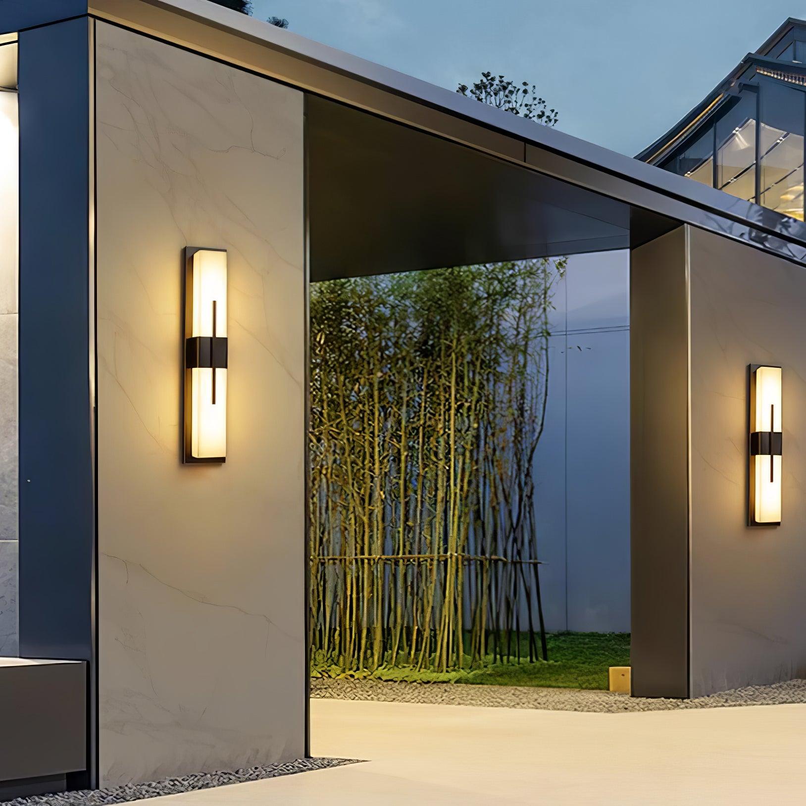 Possini Alabaster Outdoor Wall Light