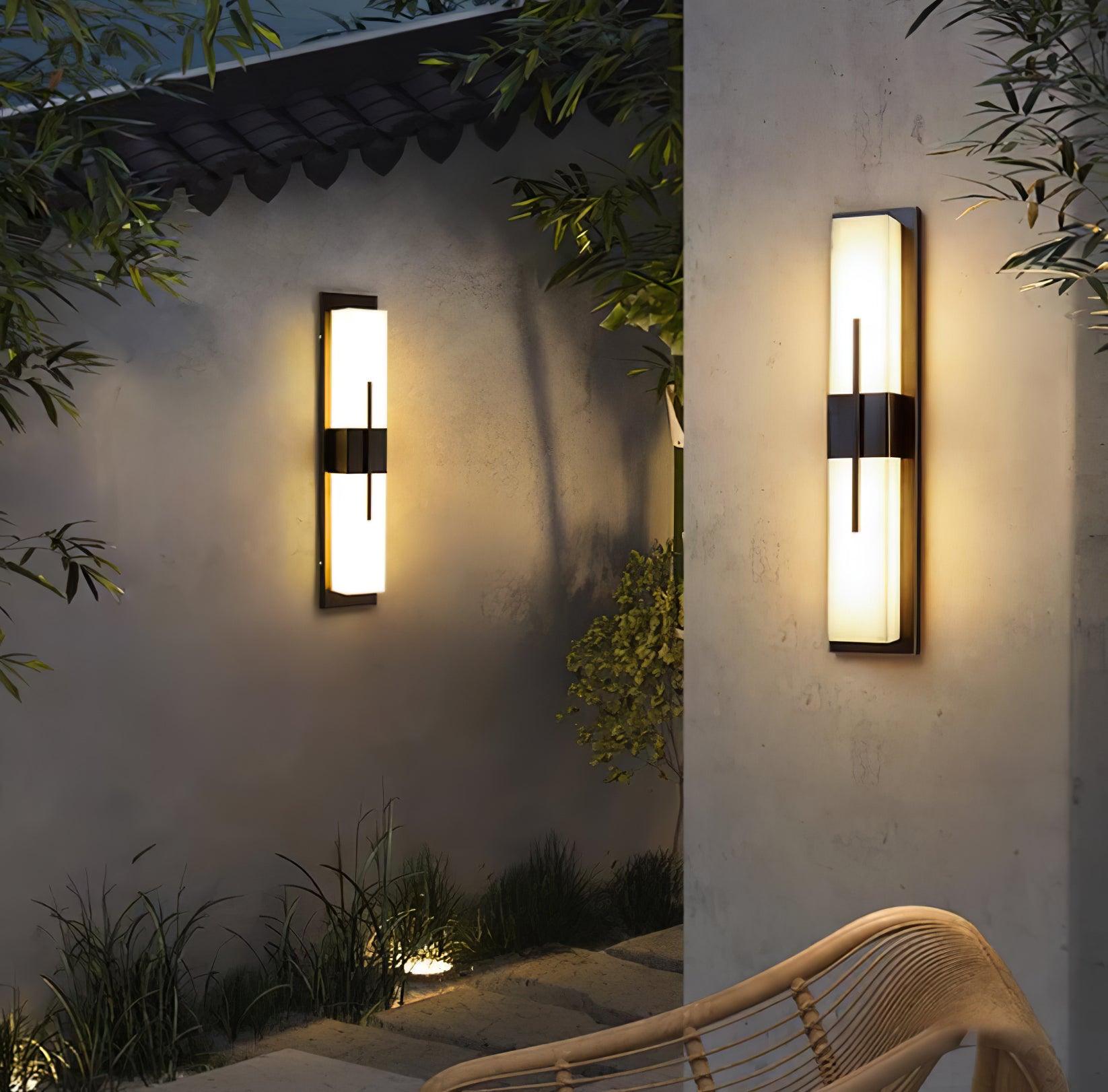 Possini Alabaster Outdoor Wall Light