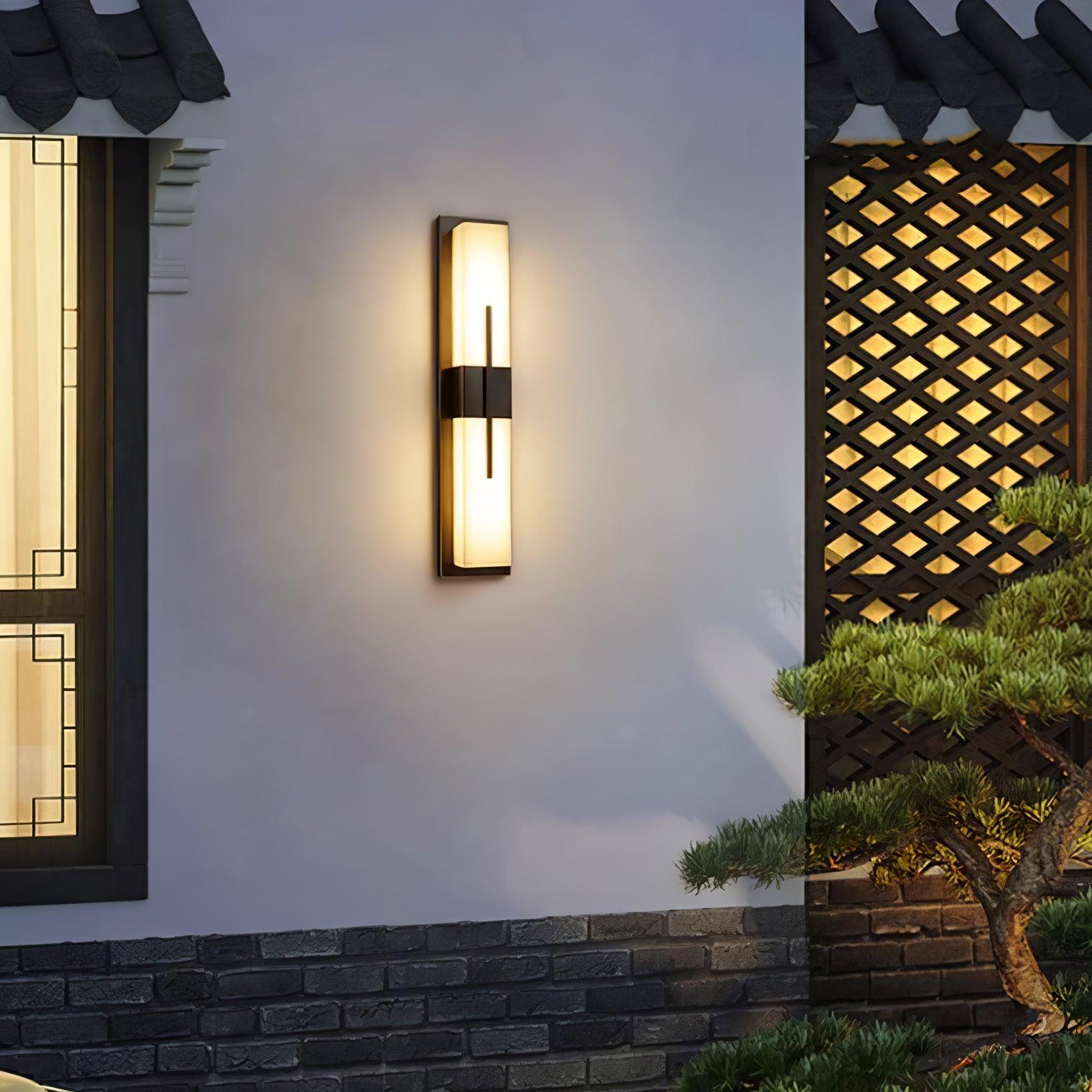 Possini Alabaster Outdoor Wall Light