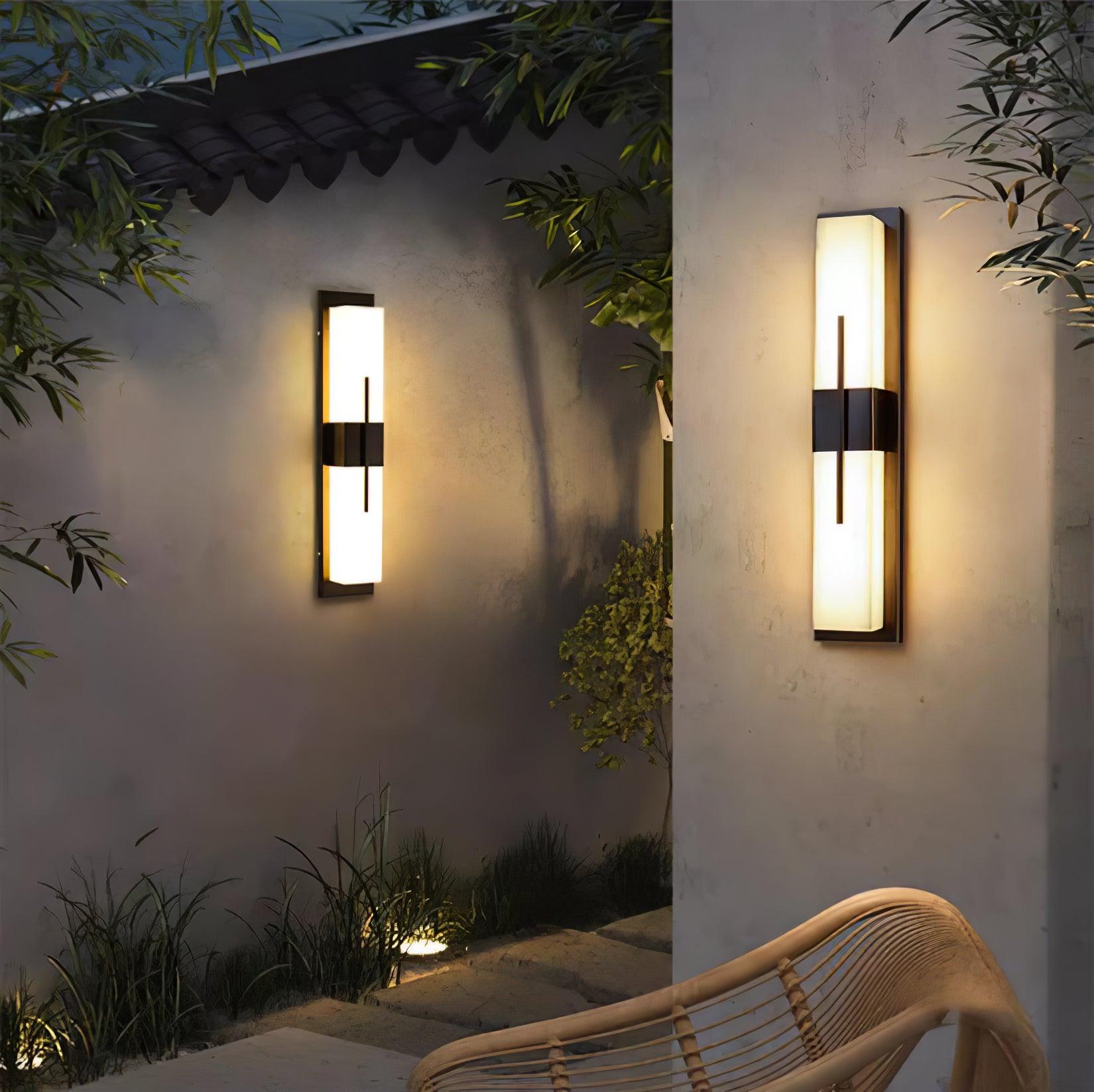 Possini Alabaster Outdoor Wall Light