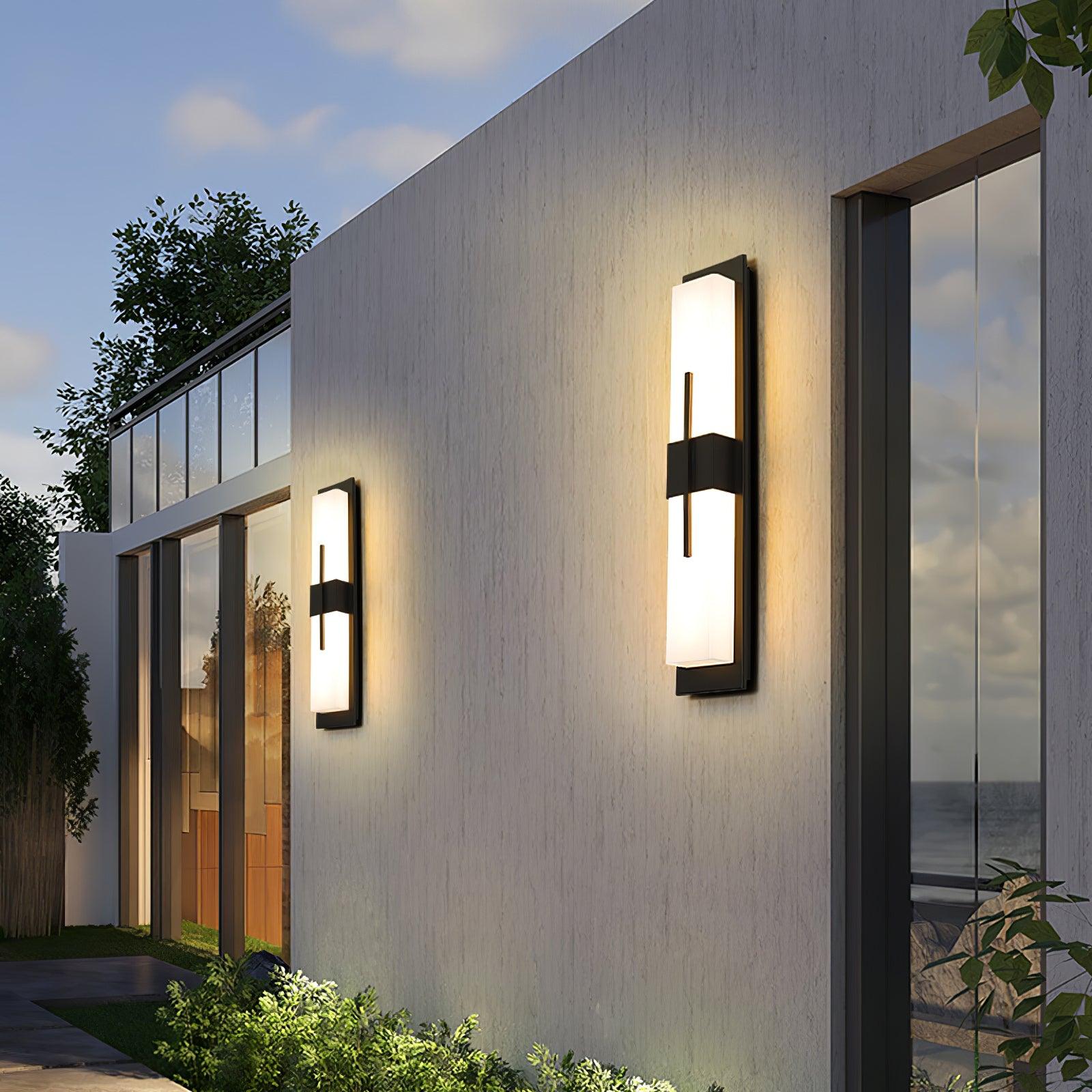 Possini Alabaster Outdoor Wall Light