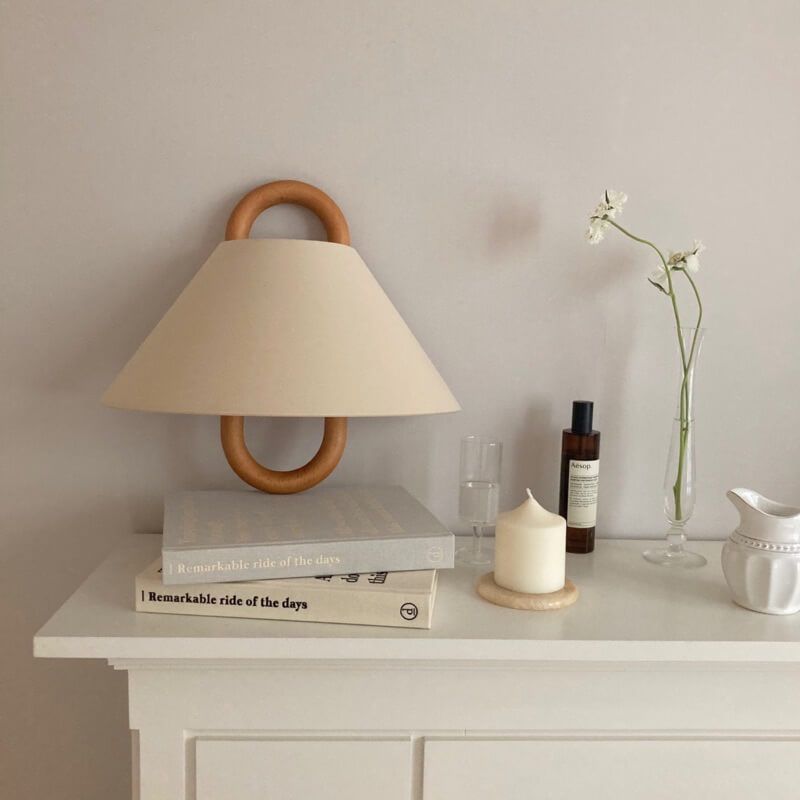 Solid Wood Pleated Semicircle Sconce