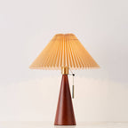 Wooden Pleated LED Table Lamp