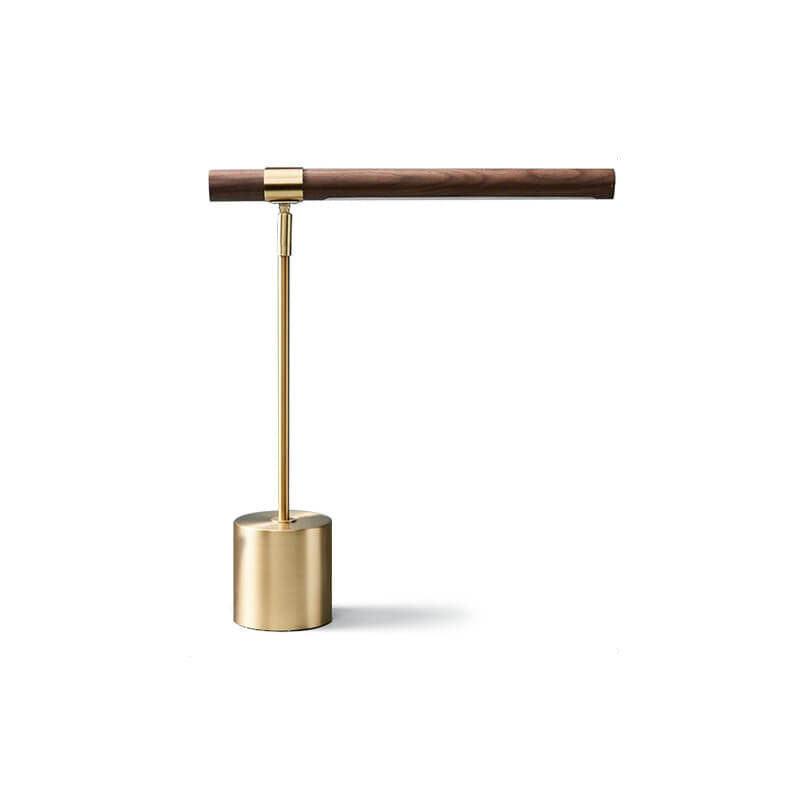 Wood Grain Cylinder LED Table Lamp