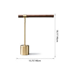 Wood Grain Cylinder LED Table Lamp