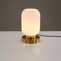 Nordic Striped Glass Oval Table Lamp