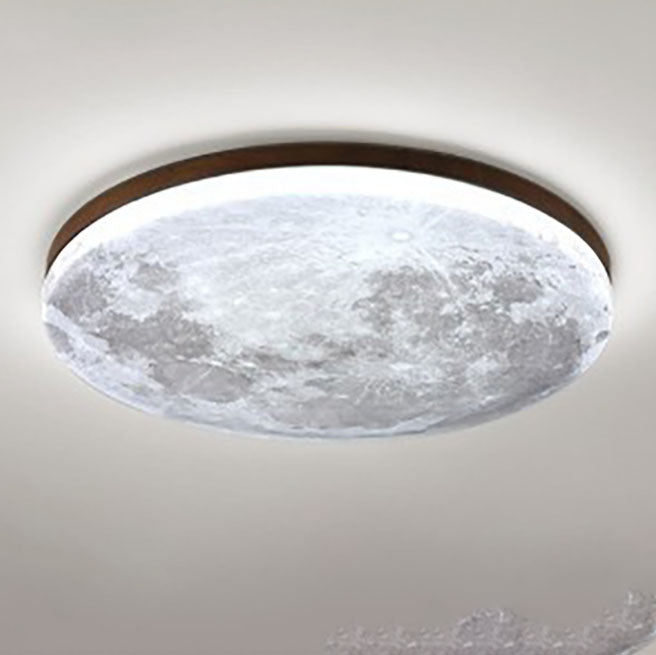 Moon Round LED Flush Mount Ceiling Light