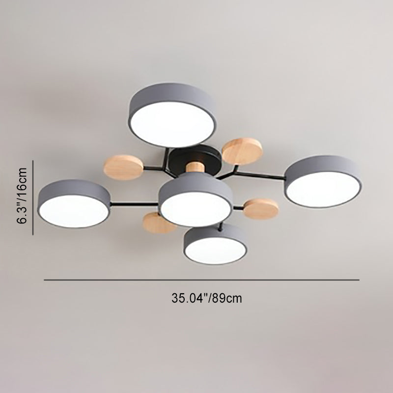 Molecule Branch LED Semi-Flush Ceiling Light