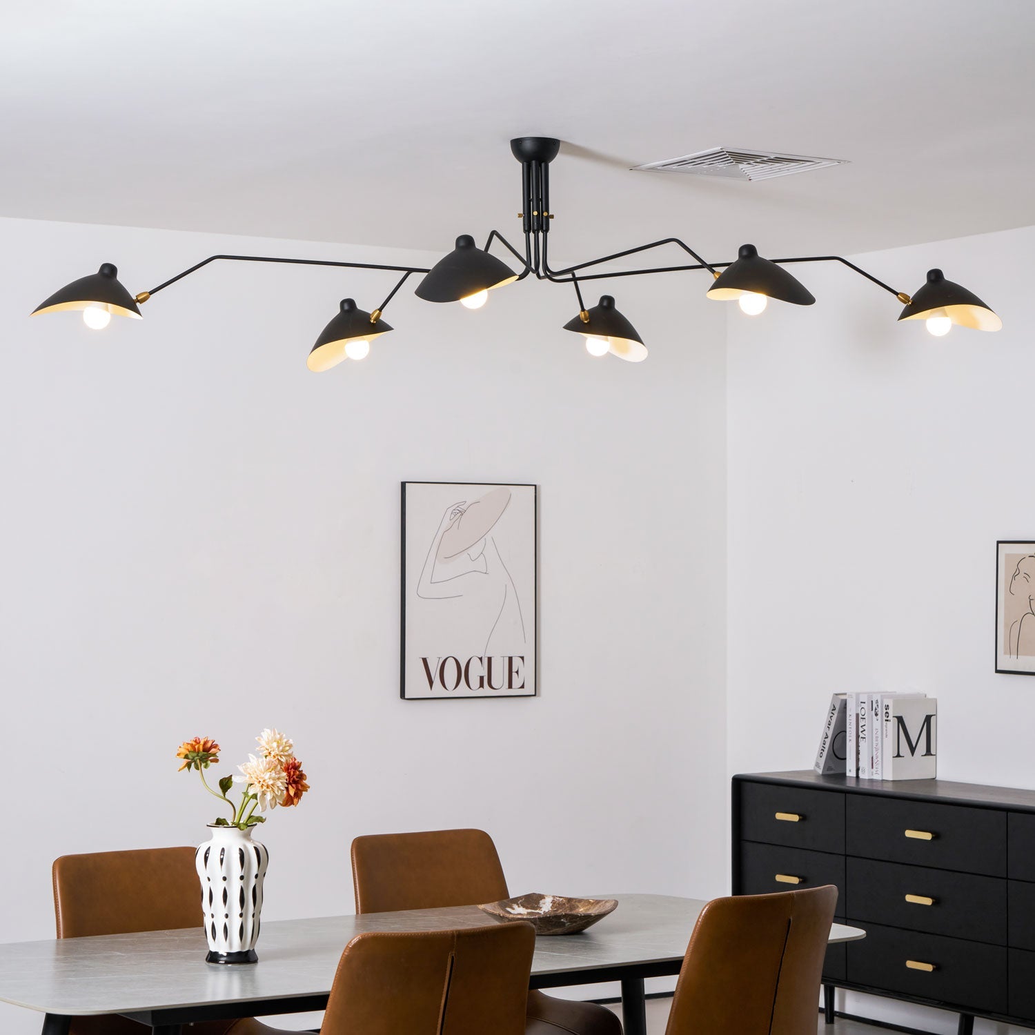 Multi-Arm Spider Ceiling Light